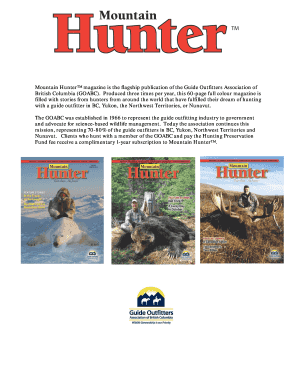 Mountain Hunter Magazine Subscription Renewal Form