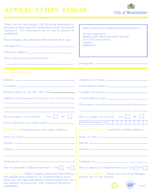 Job Application Form