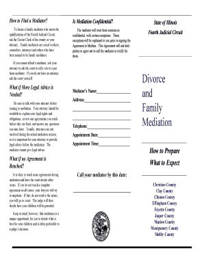 Illinois Family Mediation Agreement