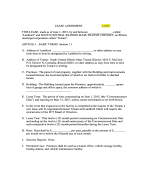 Illinois Lease Agreement