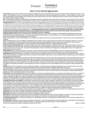 Short Term Rental Agreement