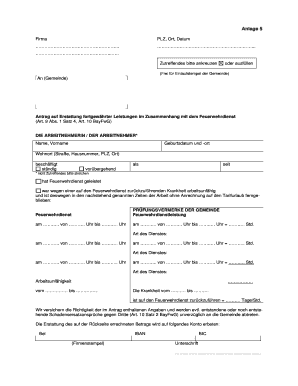 Firefighter Compensation Claim Form