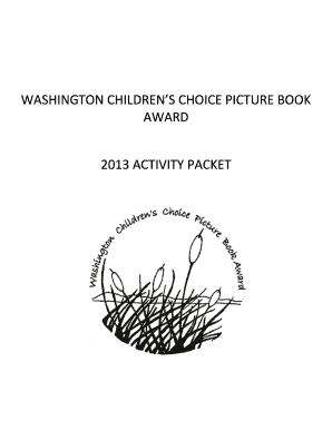 Washington Children's Choice Picture Book Award Activity Packet