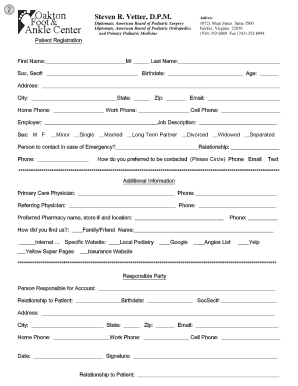 Patient Registration Form