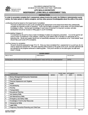 Life Skills Inventory Form