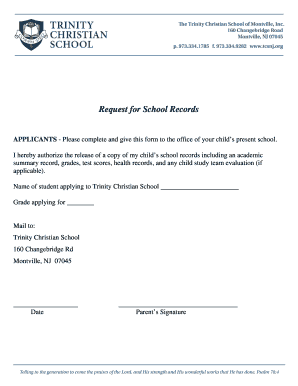 Request for School Records