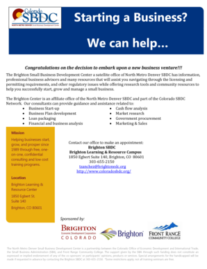 SBA Counseling Information Form