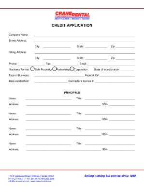 Credit Application Form