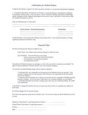 Medical Authorization Form