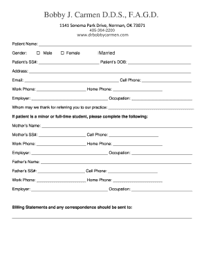 Patient Intake and Consent Form