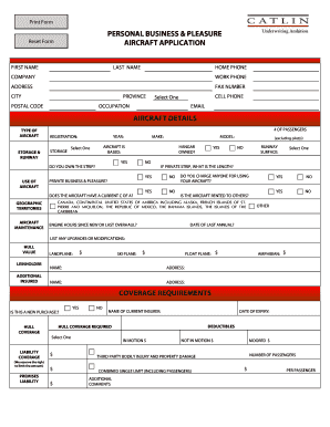 Aircraft Insurance Application