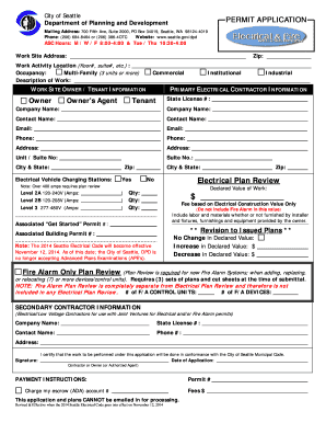 Seattle Electrical Permit Application