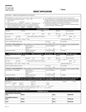 Credit Application Form