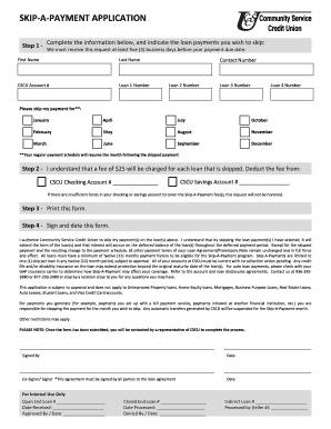 Skip-A-Payment Application