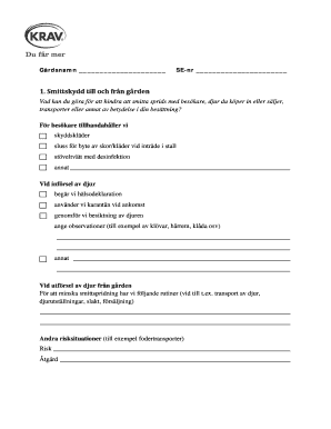 KRAV Certified Livestock Health Prevention Form