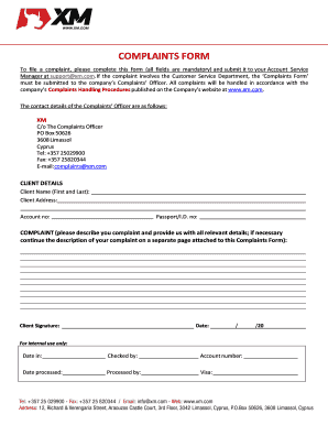 Complaints Form