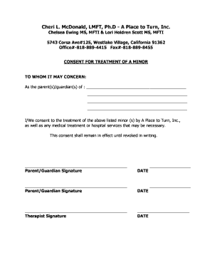 Consent for Treatment of a Minor