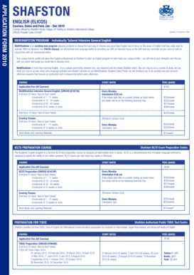 Courses offered by Shafston House College Ltd Trading as Shafston International College