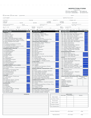 Crane Inspection Form