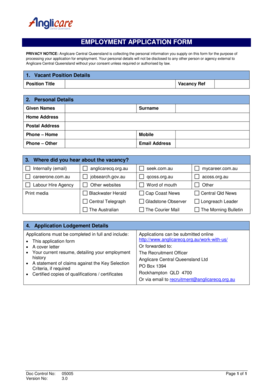 Employment Application Form