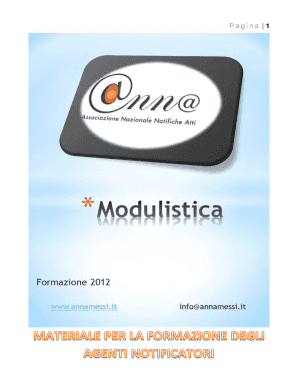 Moduli di Notifica Legale Italiani