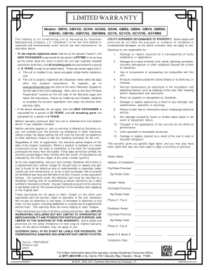 Goodman Heating and Air Conditioning Unit Limited Warranty