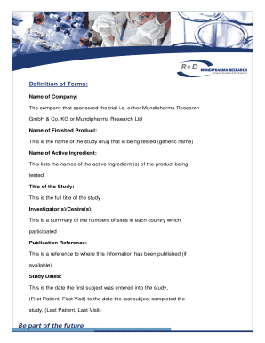 Clinical Study Report Template