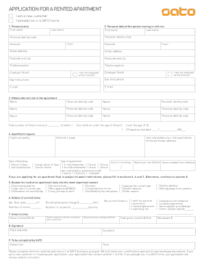 SATO Apartment Application Form