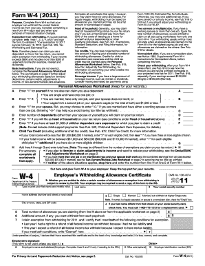 Form W-4 (2011)