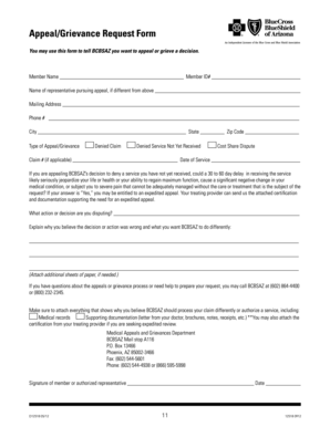 Appeal/Grievance Request Form