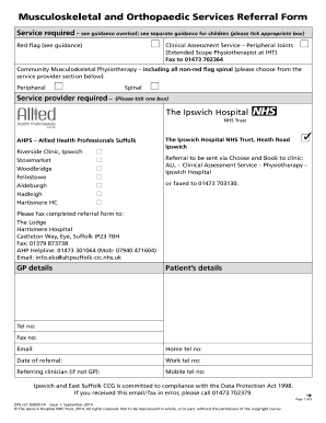 Musculoskeletal Referral Form