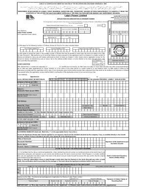 Lalpir Power Limited Share Subscription Form