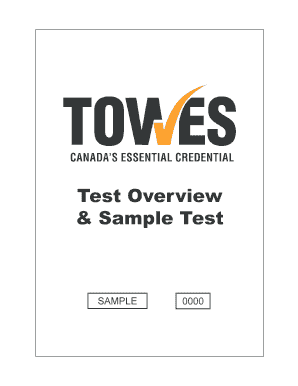 Test samples - towes test