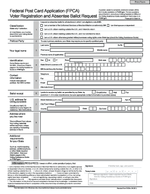 Federal Post Card Application (FPCA)