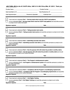 4C CACFP Annual Record Keeping Handout 20142015 - 4c-forchildren