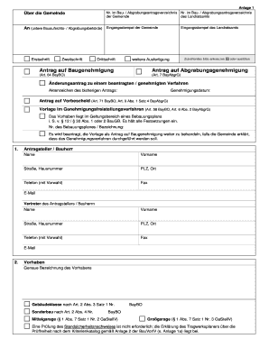 Antrag auf Baugenehmigung