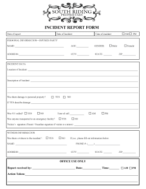 Incident Report Form