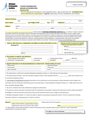 Patient Information Release Authorization