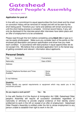 Employment Application Form