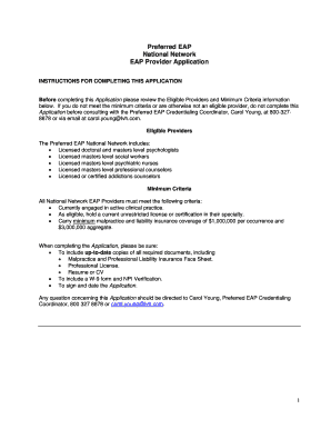 Preferred EAP Provider Application