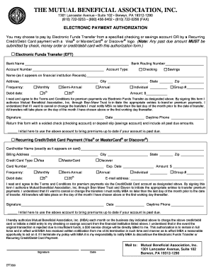 Electronic Payment Authorization Form