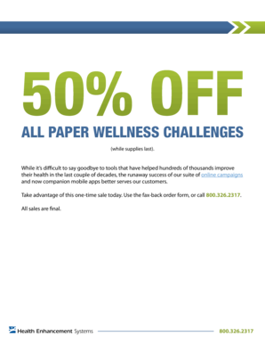 Paper Wellness Challenge Order Form