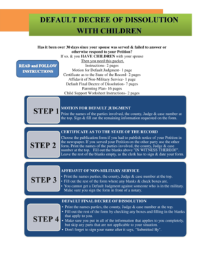 New Mexico Divorce Default Judgment Packet