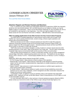 USDA Conservation Program Application
