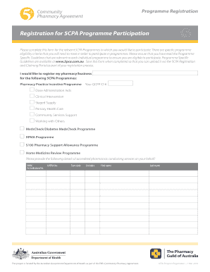 5CPA Programme Registration Form