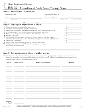 Illinois Bingo Expenditure Report
