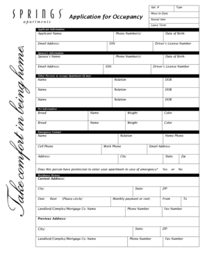 Rental Application Form