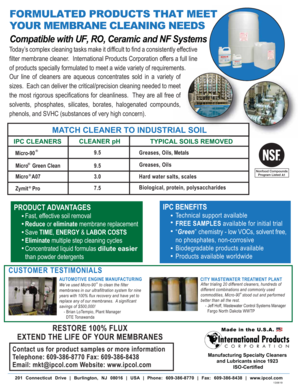 Match Cleaner to Industrial Soil (chart and customer testimonials)