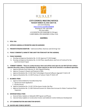 agenda - City of Huxley