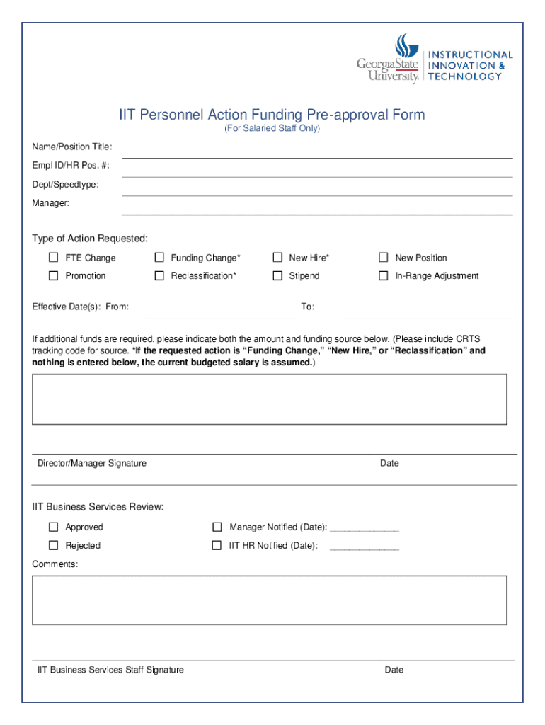 Fillable Online sites gsu Action Request Form - CSUN Fax Email Print ...